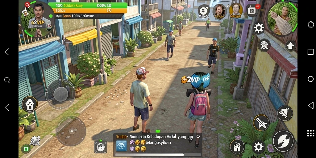 Tampilan gameplay menarik dari 62VIP yang memperlihatkan interaksi karakter.