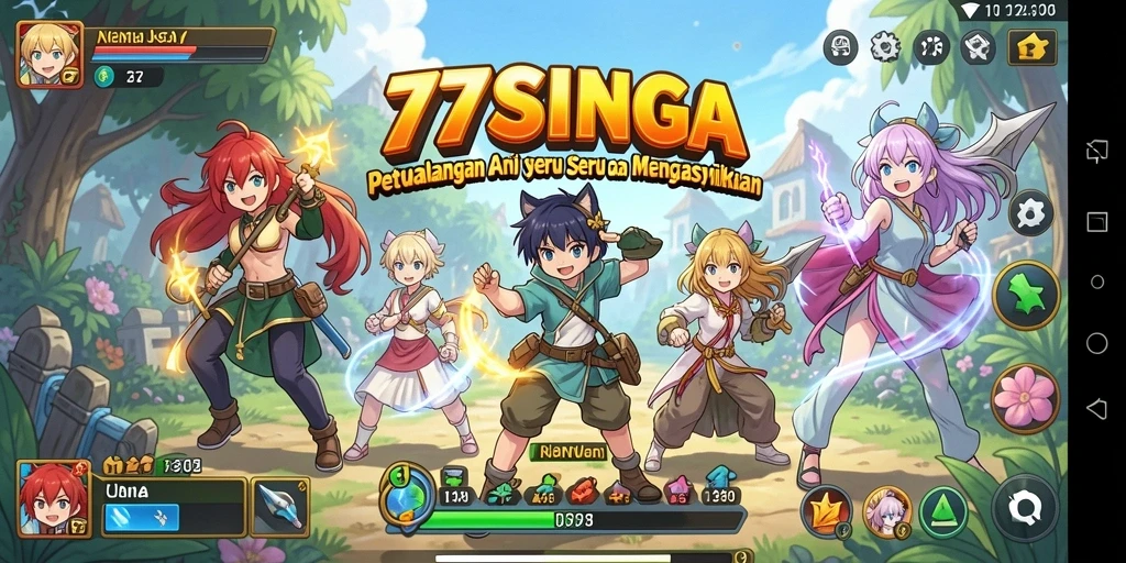 Gameplay seru di dunia anime yang penuh warna.