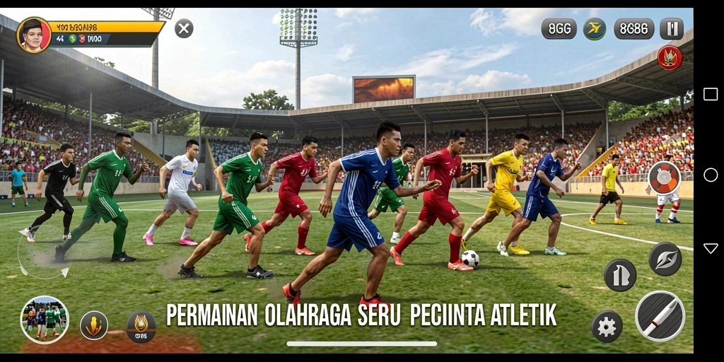 Tampilan gameplay menegangkan dalam <strong>8G8G</strong> dengan aksi olahraga nyata.