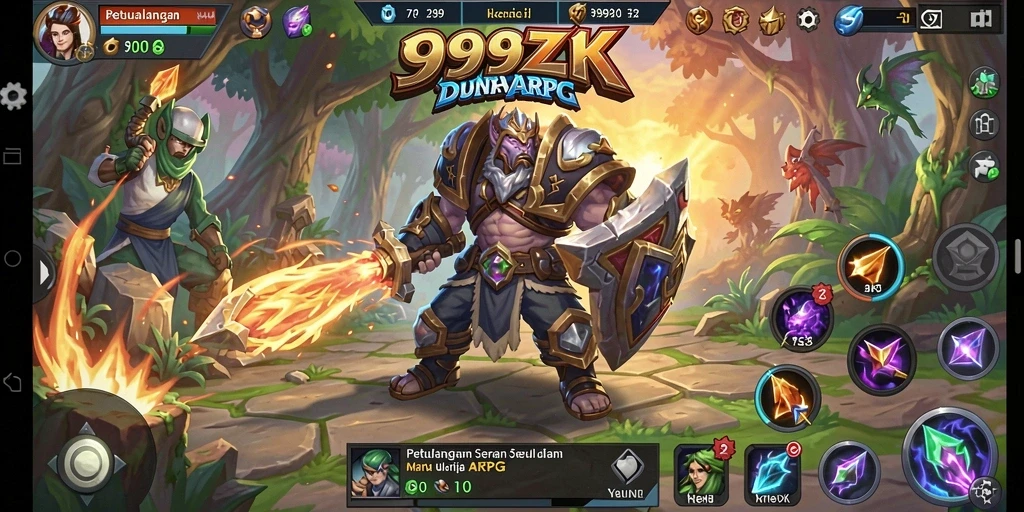 Tampilan gameplay seru dan mendebarkan dalam 999ZK.