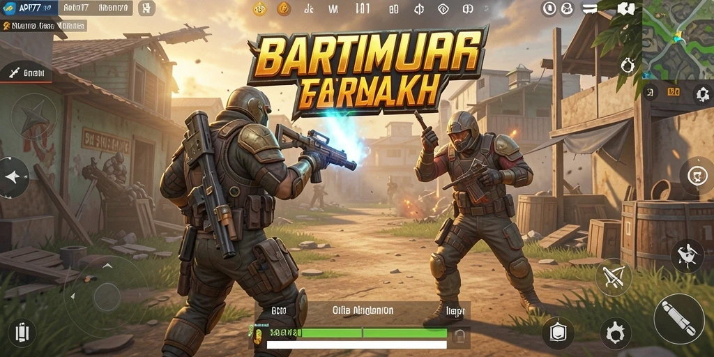Screenshot API77 menampilkan intensitas pertempuran dalam mode Battle Royale.