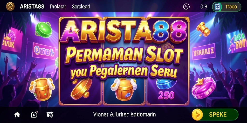 Screenshot gameplay ARISTA88 yang menunjukkan slot yang penuh warna.