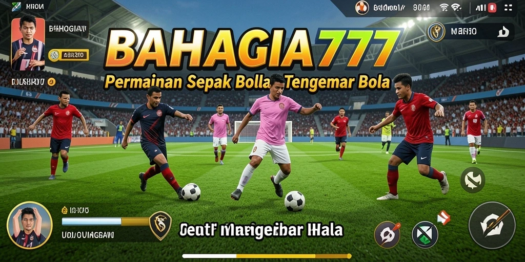 Tampilan nyata dari pertandingan sepak bola di BAHAGIA777.