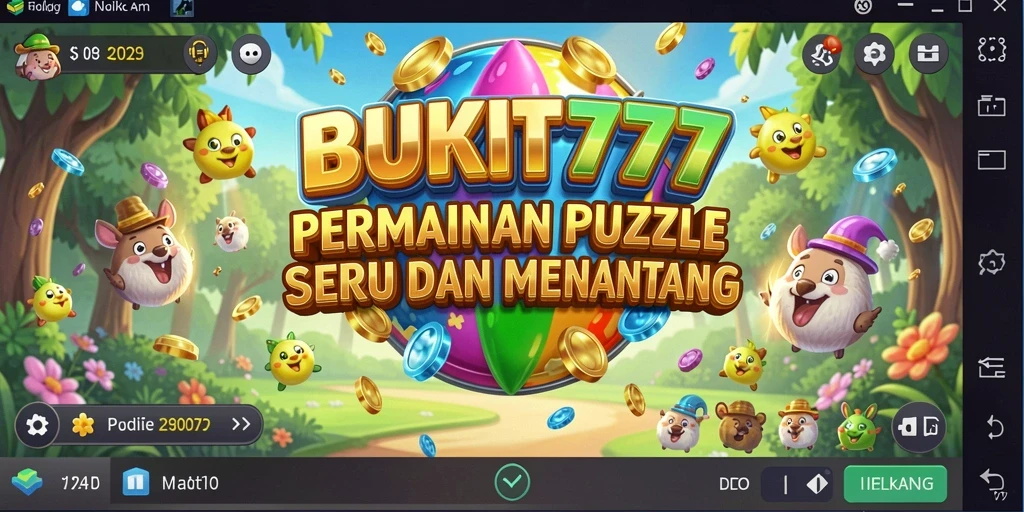 Tangkapan layar gameplay BUKIT777 menampilkan tampilan puzzle penuh warna.
