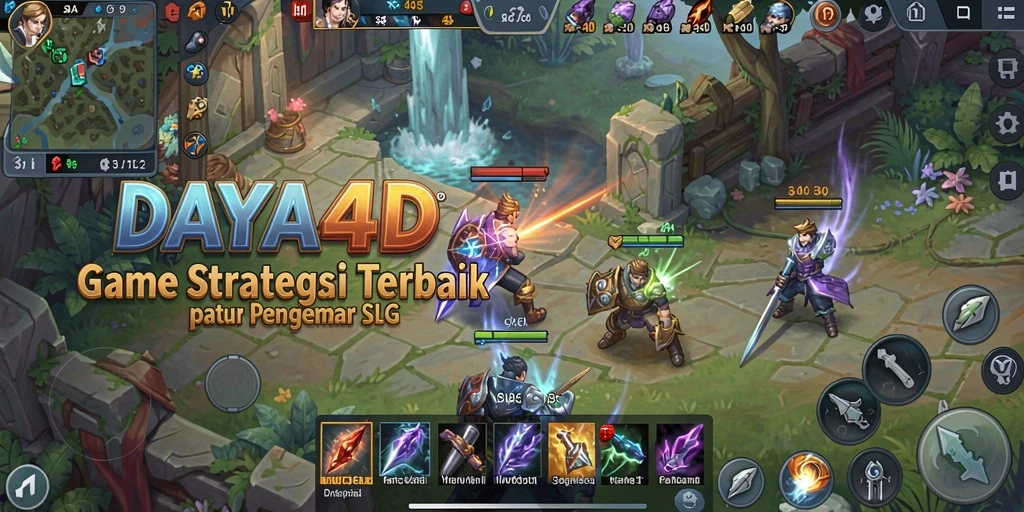 Tampilan gameplay menarik dari DAYA4D yang menggambarkan strategi SLG.