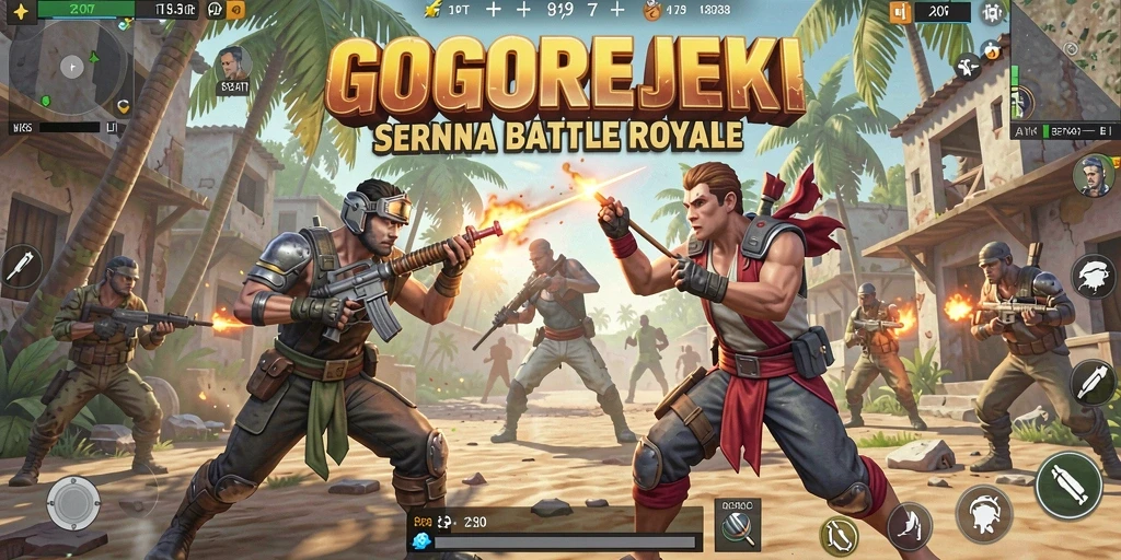 Gameplay seru GOGOREJEKI dalam pertempuran Battle Royale.
