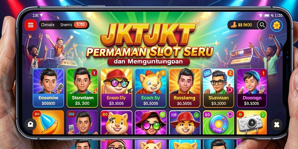 Screenshot JKTJKT menampilkan gameplay slot yang penuh warna dan menarik.