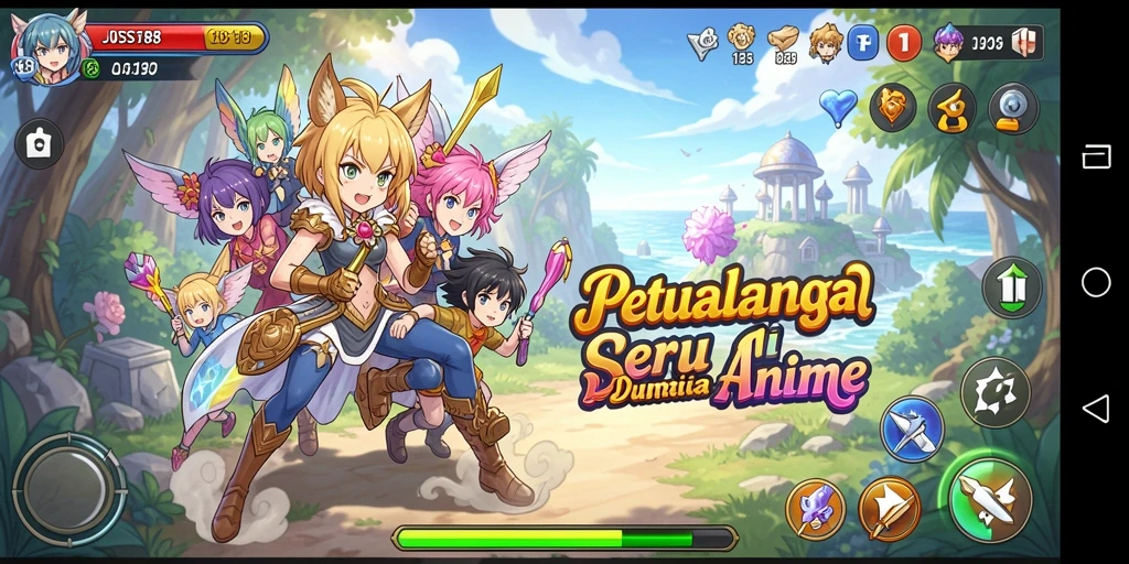 Screenshot utama JOSS188 menampilkan pertarungan karakter anime yang epik.