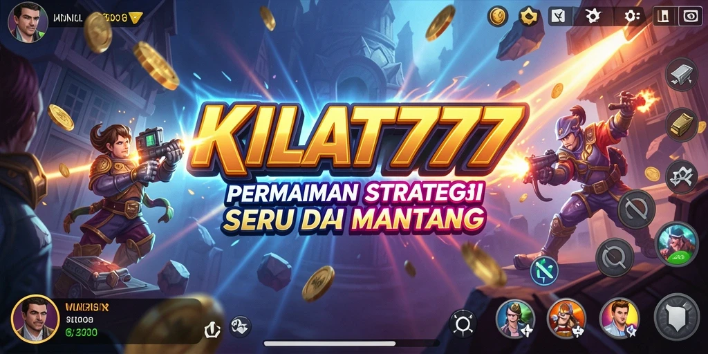 Screenshot utama KILAT777 menampilkan aksi strategi yang mendebarkan.