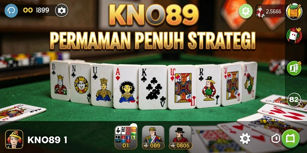 Tampilan gameplay KNO89 yang menarik dan seru saat bermain domino.