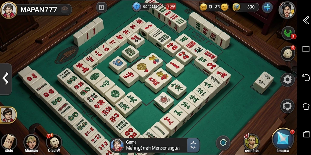 Tampilan menarik dari gameplay Mahjong di MAPAN777.