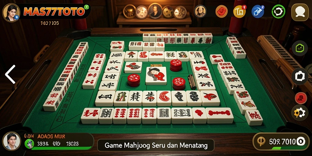 Tampilan permainan Mahjong yang menarik dan penuh warna.