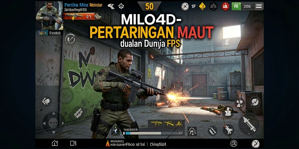 Gambaran gameplay intens dalam pertempuran FPS.