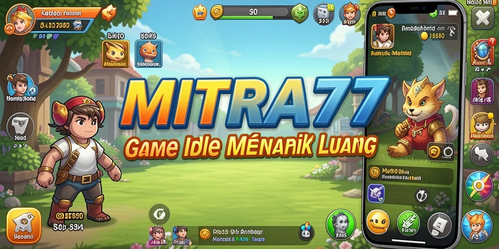 Screenshot gameplay MITRA77 yang menunjukkan pengalaman Idle yang seru.