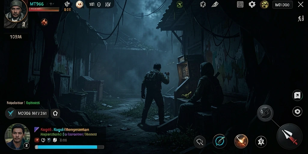 Screenshot menampilkan suasana menyeramkan dalam gameplay MT966.