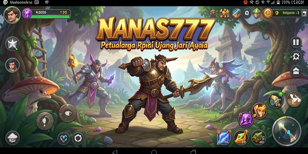 Tampilan screenshot NANAS777 menampilkan aksi seru dalam pertarungan RPG.