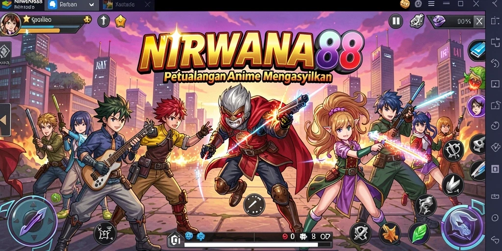 Tampilan gameplay yang menarik di NIRWANA88 dengan karakter anime yang keren.