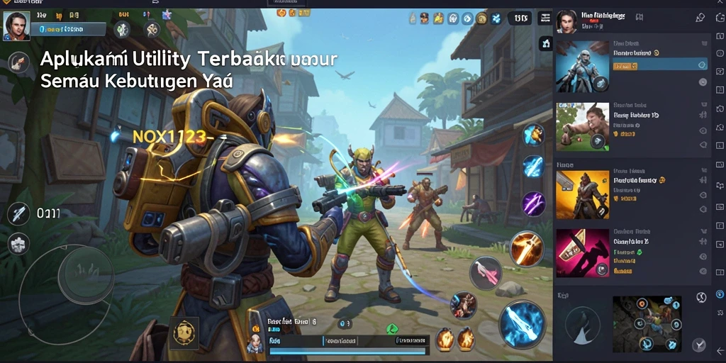 Tampilan antarmuka aplikasi NOX123 yang modern dan intuitif.