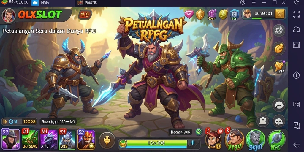 Screenshot gameplay OLXSLOT menampilkan pertarungan seru dalam dunia RPG.