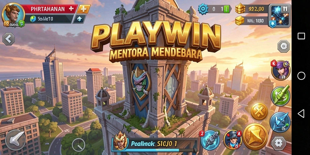 Gameplay Tower Defense yang seru dengan desain menara kreatif.