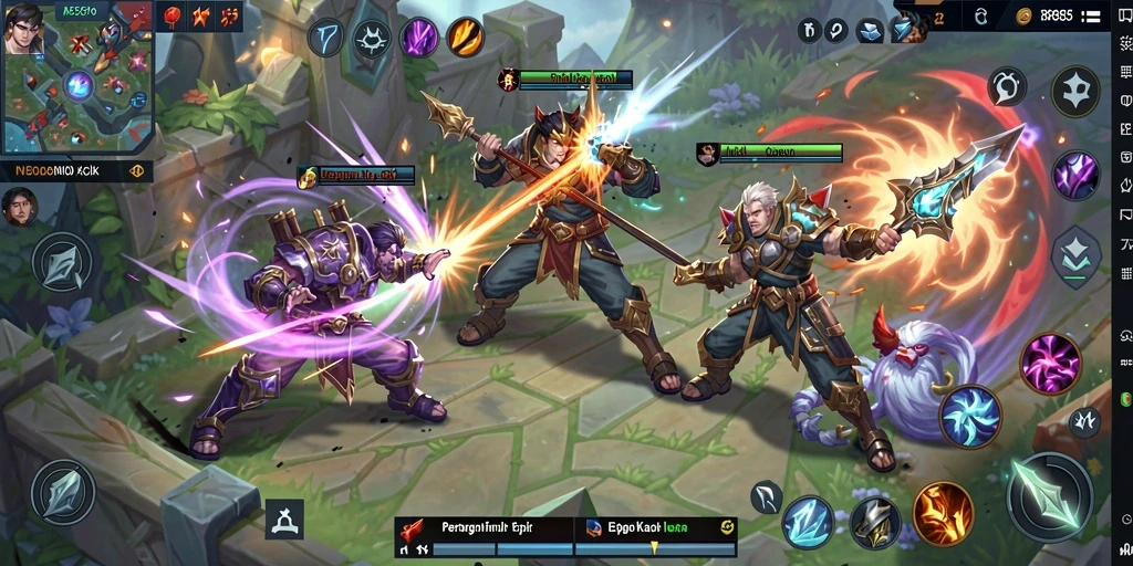 Tampilan gameplay seru dalam RP55, aksi pertarungan yang mendebarkan.