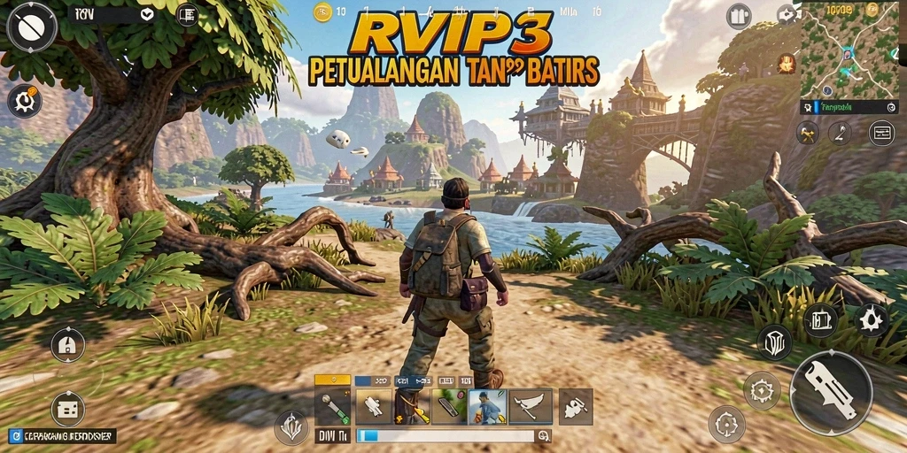 Screenshot menunjukkan aksi menakjubkan di dunia terbuka RVIP3.