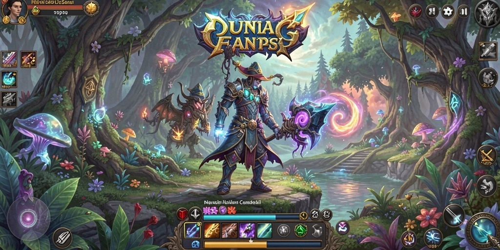 Screenshot V21 yang menampilkan pertempuran epik dan keindahan grafis.