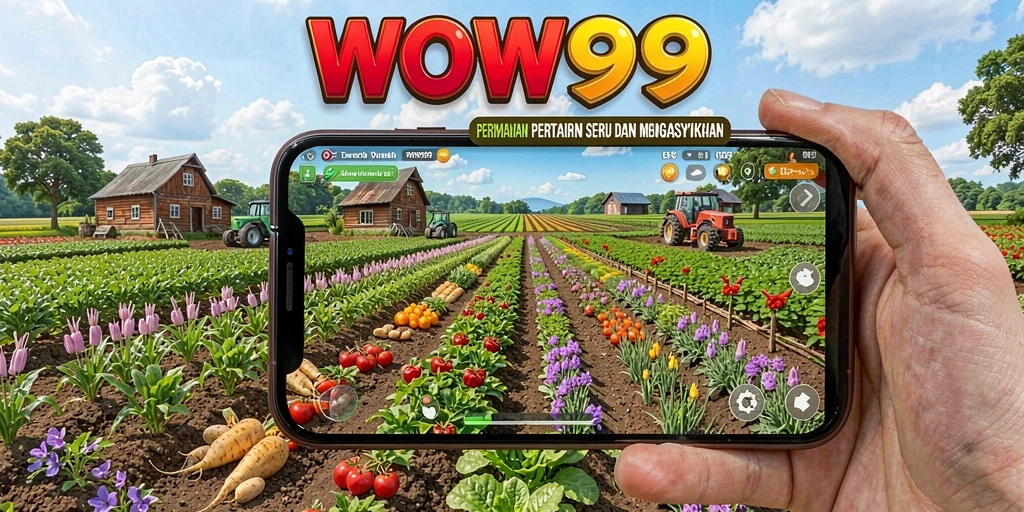 Screenshot gameplay WOW99 menampilkan aktivitas berkebun yang seru.